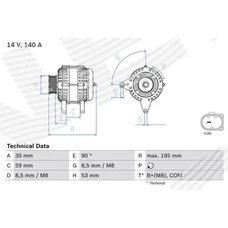 ГЕНЕРАТОР VOLKSWAGEN 15 -