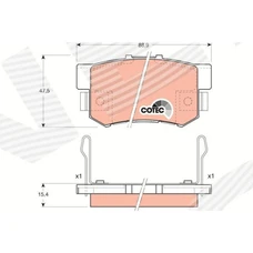 ГАЛЬМІВНІ КОЛОДКИ HONDA ELEMENT