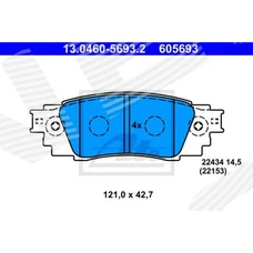 ГАЛЬМІВНІ КОЛОДКИ TOYOTA RAV 4 (XA50)