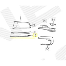 МОЛДИНГ БАМПЕРА VOLKSWAGEN 15 -