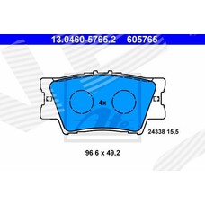 ГАЛЬМІВНІ КОЛОДКИ TOYOTA AVALON